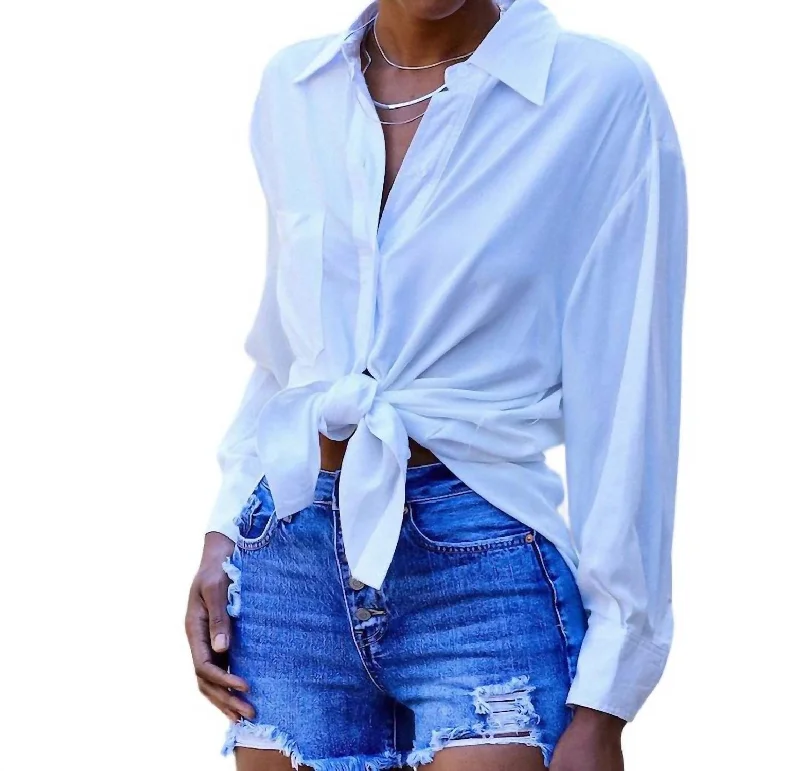 Mega Sale Business In The Front Shirt In White