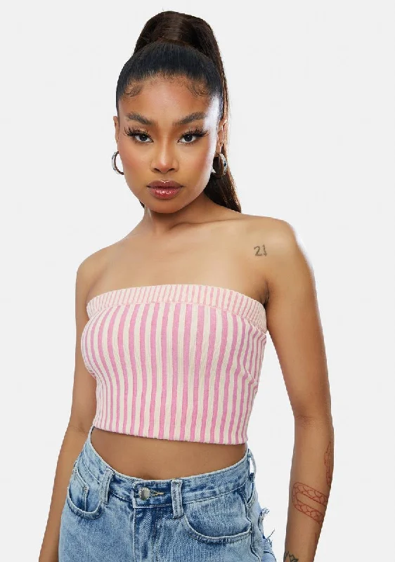 Discount Price Might Be Striped Cropped Tube Top