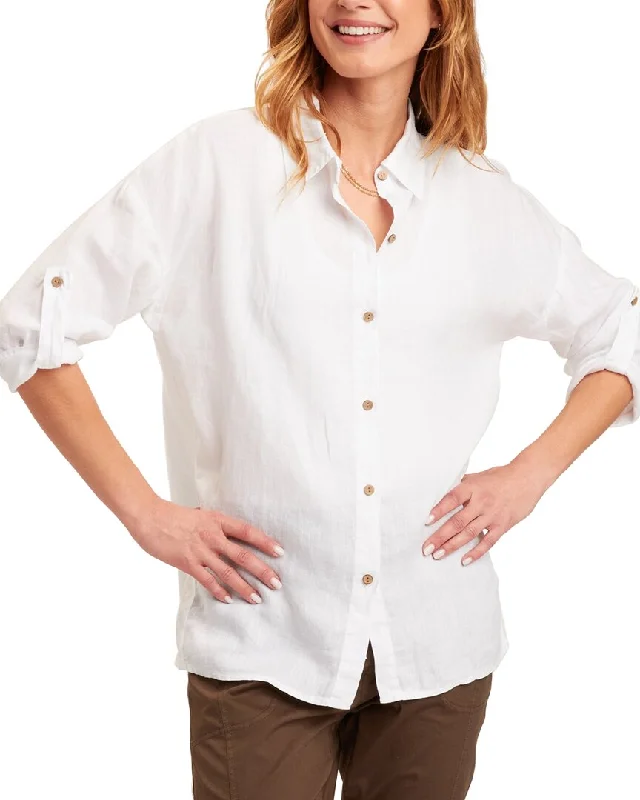 Trendy Women's Wear XCVI Carrie Button-Up Linen Shirt