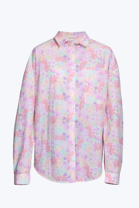 Women's Clothing Sale Kennedy Floral-Print Cotton-Poplin Shirt In Light Pink Floral