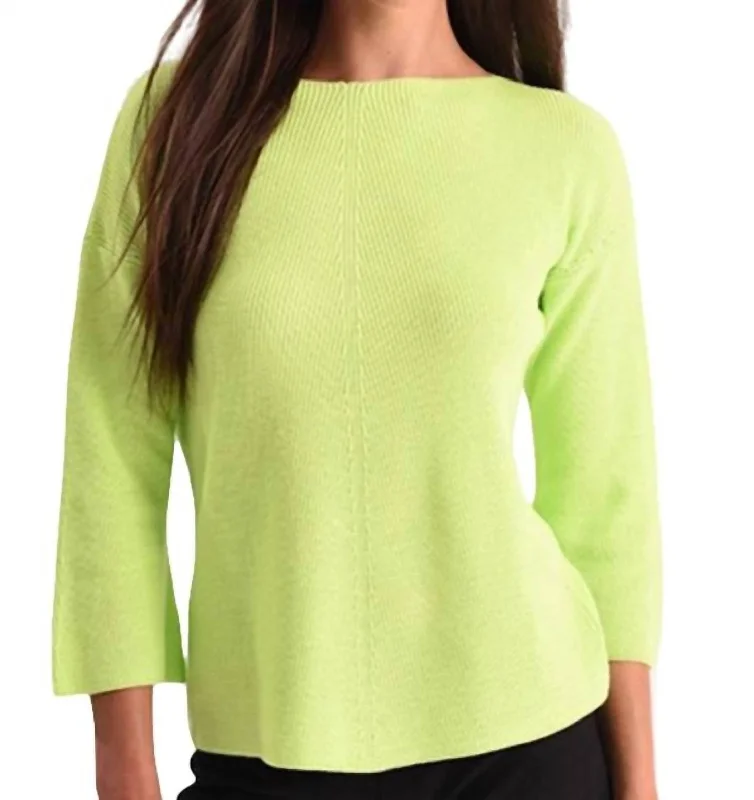 Clearance Sale, All Cheap Ribbed 3/4 Sleeve Top In Kiwi