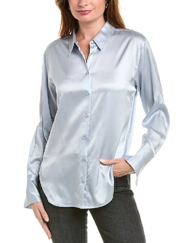 Fashionista Favorites FRAME Denim The Standard Silk-Blend Shirt