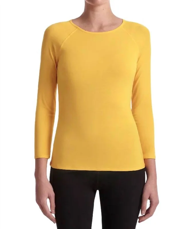 Plus Size Women's Fashion Hive Top In Mango