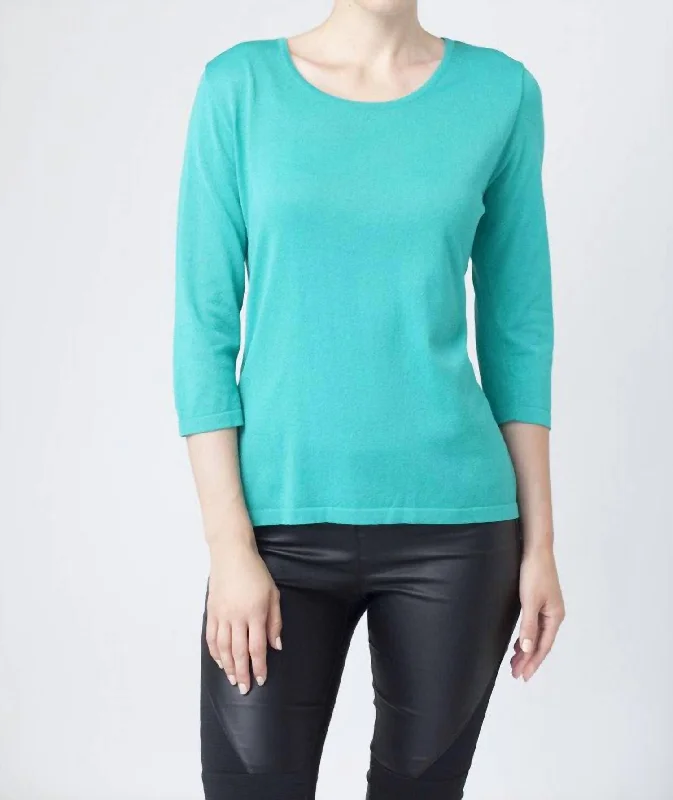 Exclusive Designer Collection Scoop-Neck Top In Mint