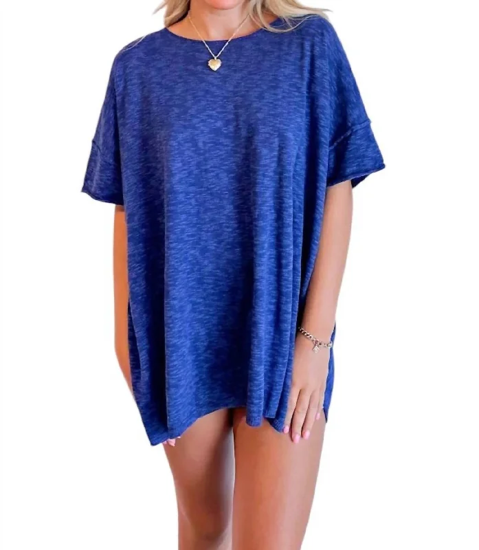 Women's Formal Wear Dani Crew Neck Top In Navy