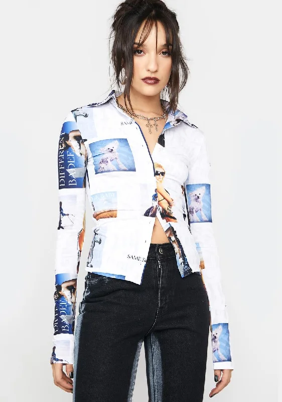 Best Online Clothing Boutiques Ava Collage Printed Shirt