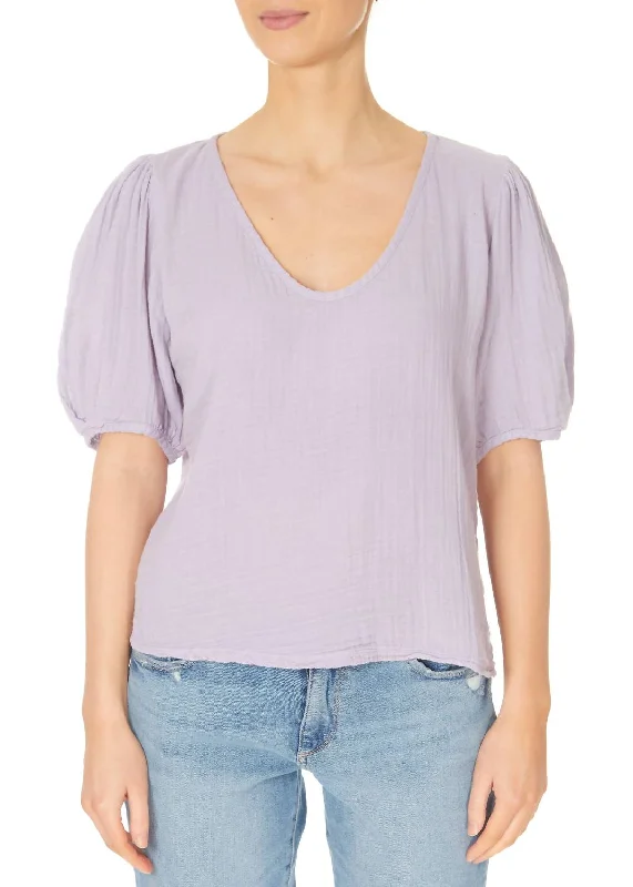 Browse Our Top Products Louisa Top In Lilac