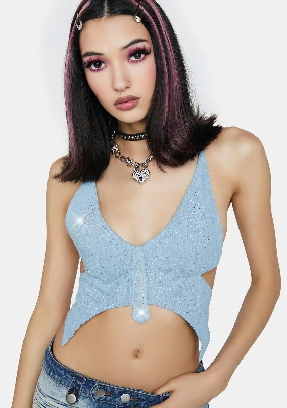 Limited Stock, Big Sale Butterfly Denim Halter