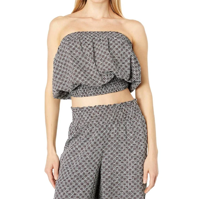 Women's Clothing Brands Super Chill Tube Top In Tile Print