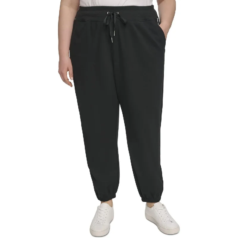 Stylish Basics Plus Womens Jogger Fitness Sweatpants