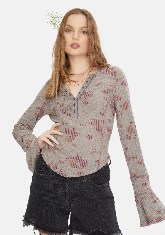 Fashionable Casual Tops Layer Me Henley Shirt