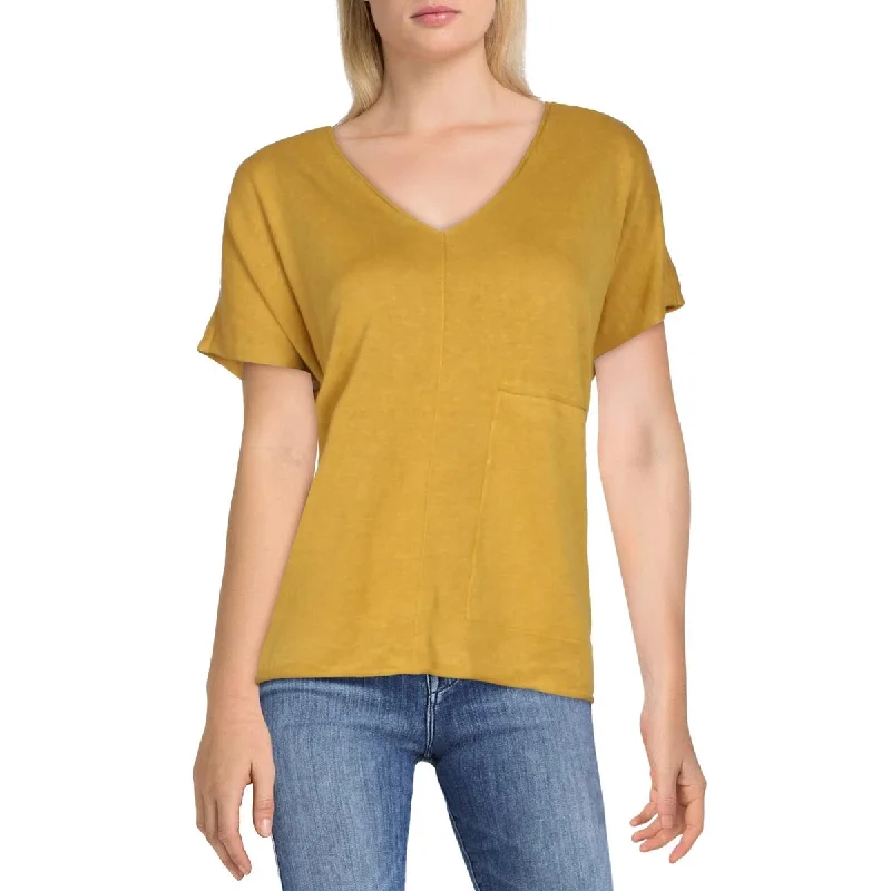 Trendy Women's Apparel for All Seasons Womens V Neck Cap Sleeves Top