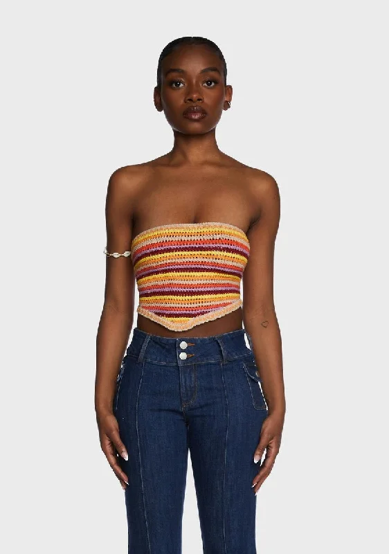 High Street Women's Fashion for Trendy Shoppers Sun Rebels Tube Top