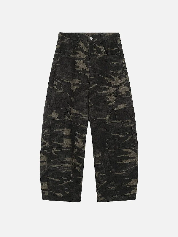 Versatile Women's Fashion Aelfric Eden Camouflage Barrel Pants