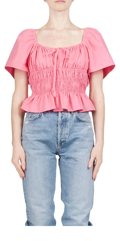 Women's Clothing Boutique Elvia Top In Carnation