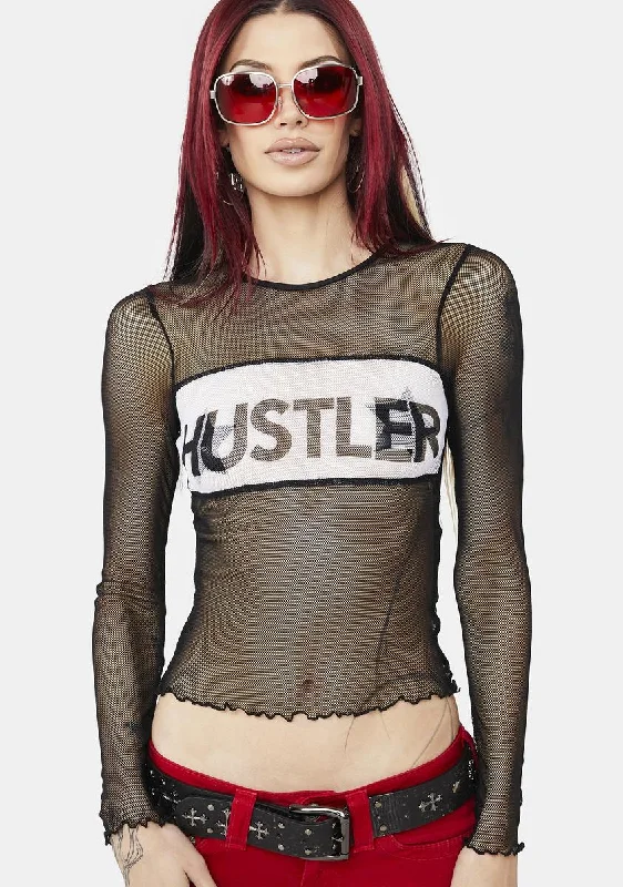 Affordable Women's Clothing Sale Online Claim To Fame Fishnet Top