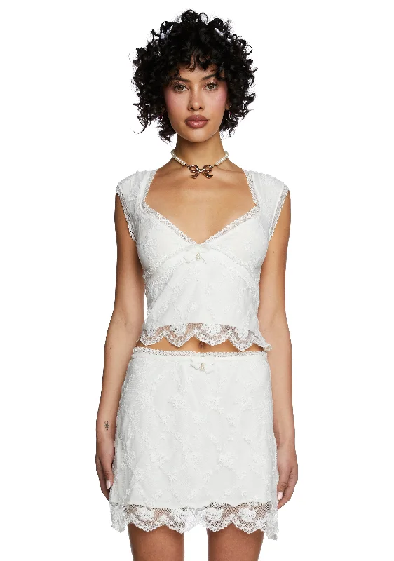 Fashion Sale Count The Ways Lace Top - White