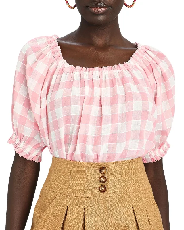 Style Beyond Borders Garland Top In Pink