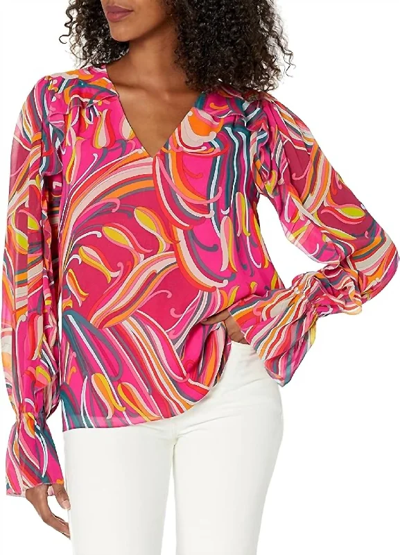 Holiday Discount Broome Top In Radio City Rose Multi