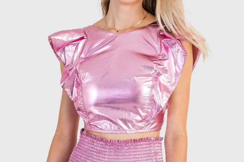 Online Clothing Boutiques Cecilia Top In Pink Parade