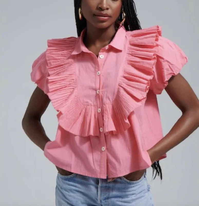 Fashionable Casual Tops Gisele Top In Barbie Pink