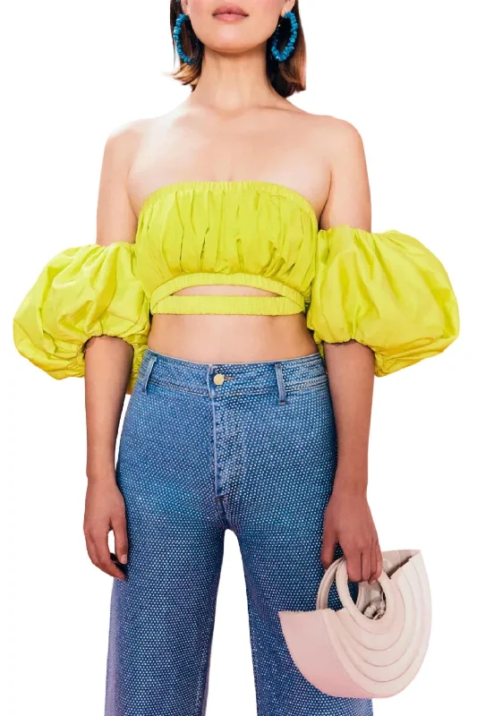 Chic And Edgy Carly Top In Citron