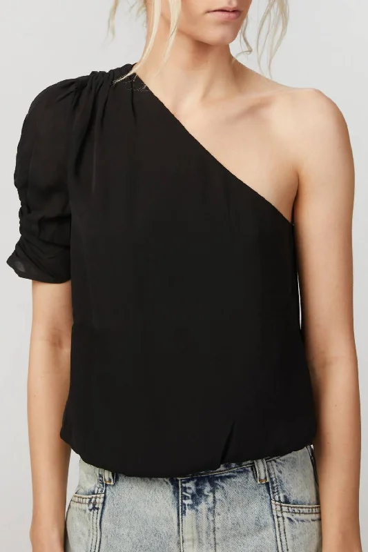 All Season Basics Discount Arlena Top In Black