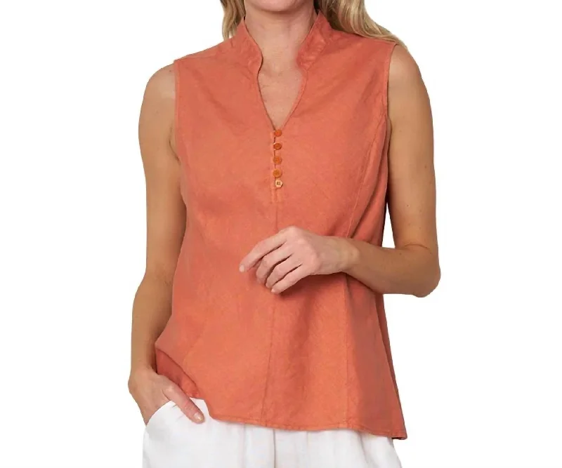 Comfortable Chic In Line Top In Sunset