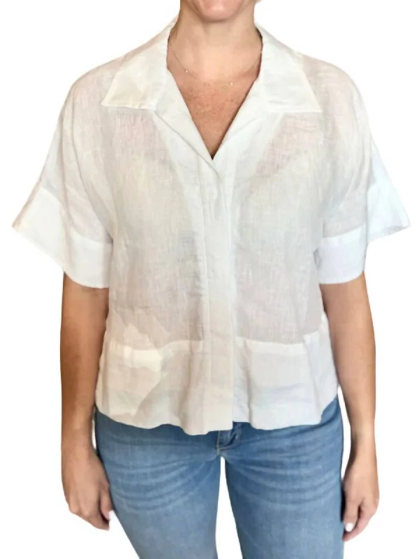 Sale On Sale Bennett Linen Top In White