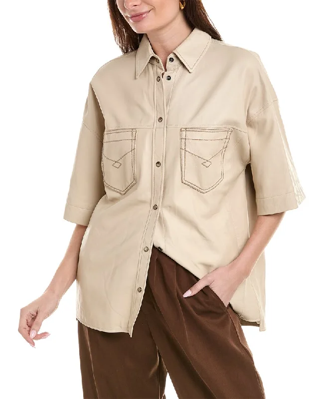 Versatile Style Wardrobe Brunello Cucinelli Leather Shirt