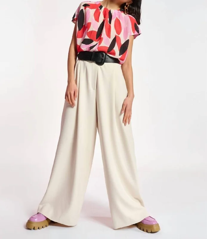 Trendy Street Style Crocodile Top In Off White/abstract