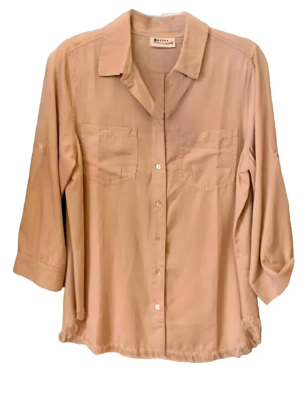 Summer Sale Tencel Butoon Down Shirt In Khaki