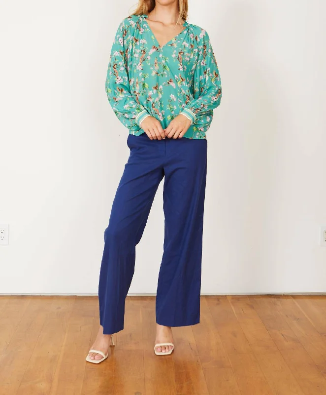 Wardrobe Essentials Miki Top In Birds In Paradise