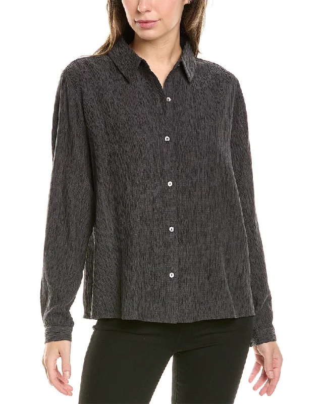 Modern Women's Wardrobe Essentials EILEEN FISHER Classic Collar Shirt