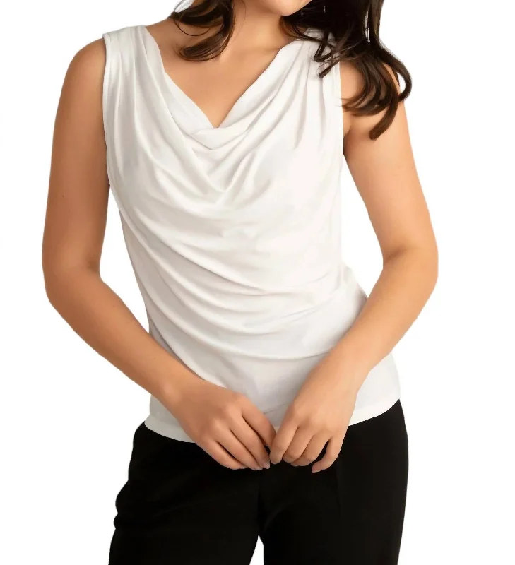 Wardrobe Update Cowl Neck Top In White