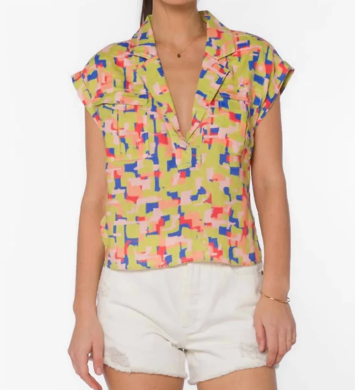 Exclusive Online Sale Gavin Top In Multi Abstract