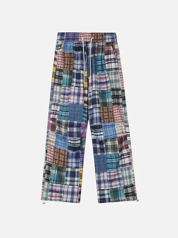 Online Boutiques Clothing Aelfric Eden Multi Color Plaid Baggy Pants