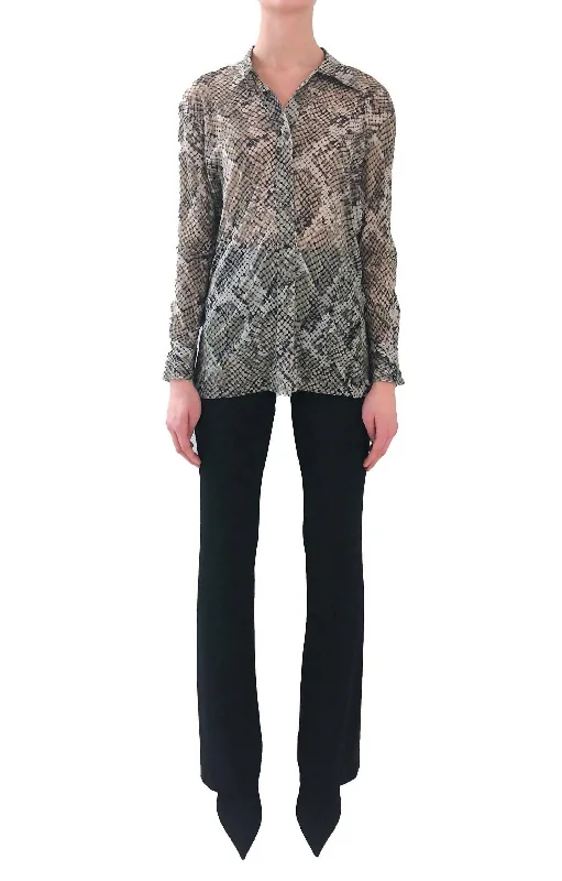 Quality Driven Apparel Boyfriend Nk Shirt In Scale Python