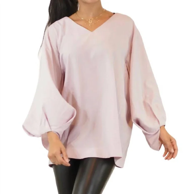 Weekend Sale Flounce Bell Sleeve Top In Pink