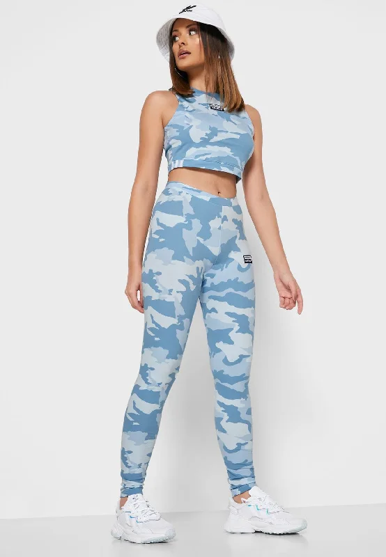 Shop Our Looks Adidas Camo Tights Sky Tint/Shade Blue  FM2494 Women's