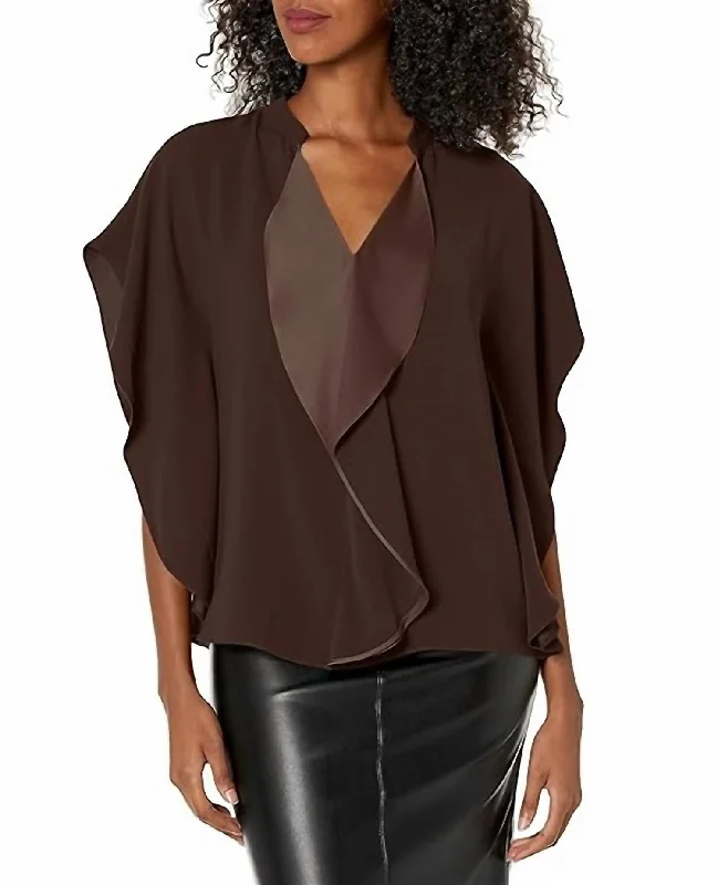 Relaxed Fashion Tompkins Square Top In Brown Derby