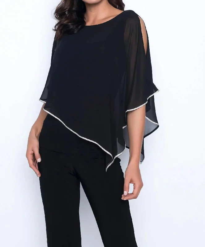 Fashion-forward Women's Clothing Round Neck Top In Black