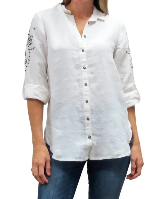 Designer Women's Fashion Online Marguerite Shirt In Bright White