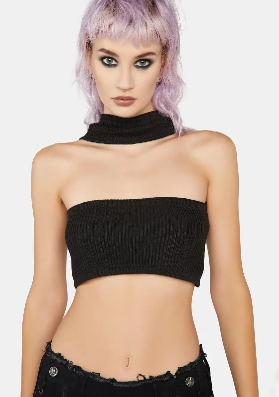 Cheap Women's Clothing Online Little Miss Attitude Ribbed Tube Top