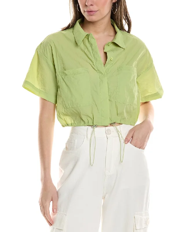 Casual Fashion Brook + Lynn Cropped Utility Shirt