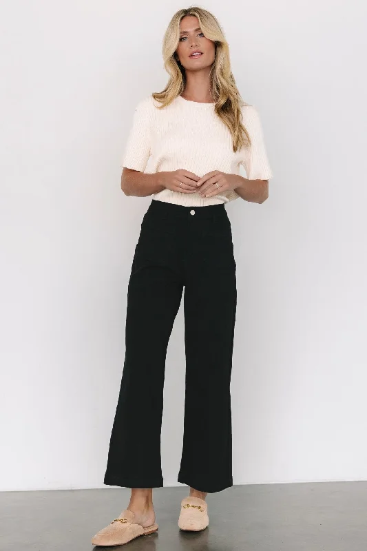 Clothing Woman Polli Patch Pocket Pants | Black