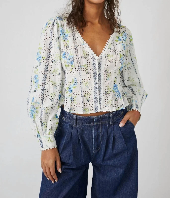 Shop Our Looks Blossom Eyelet Top In White