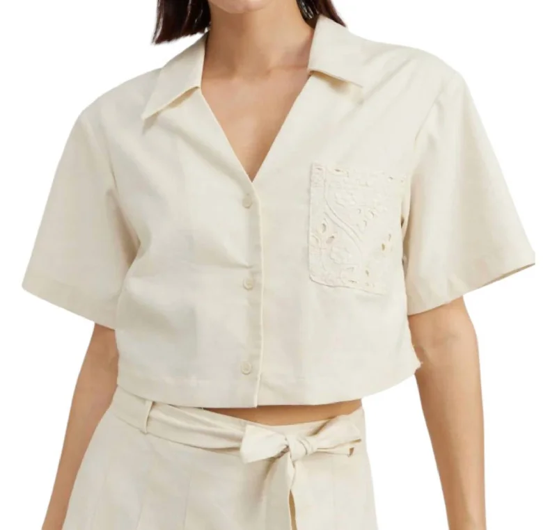 Chic Outfits Cordelia Top In Natural