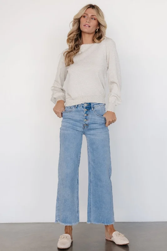 Online Impressions Boutique Brody High-Rise Wide Leg Jeans | Light Wash