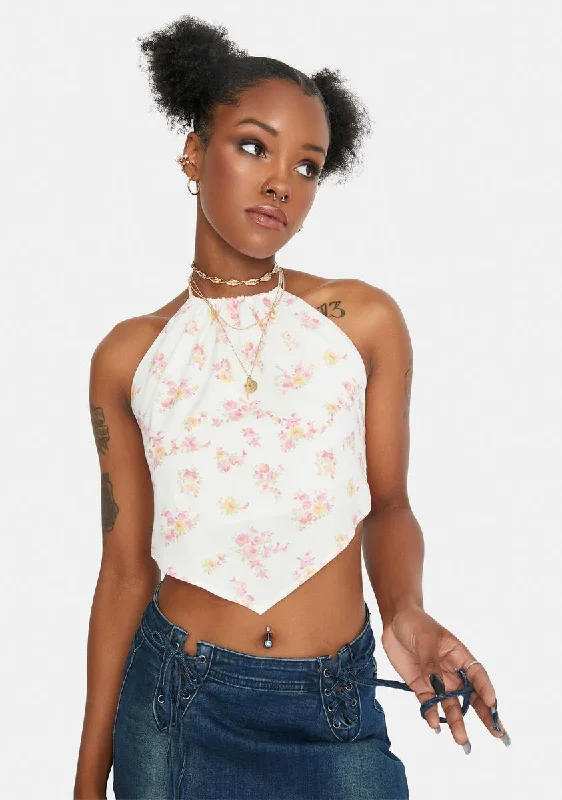 Women's Fashion Hotspots Desires Met Floral Halter